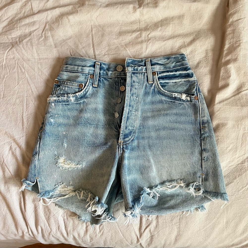 Agolde Dee High Rise Denim Shorts